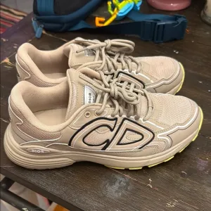 Dior Tan Sneakers with Black Detailing