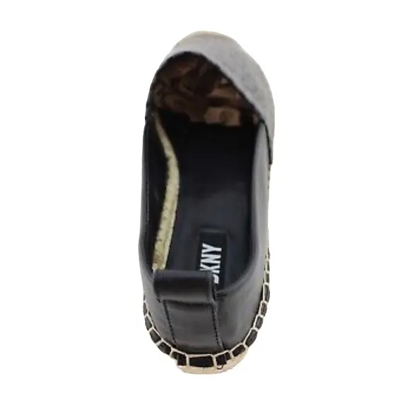 DKNY | Mali Espadrille Loafer Flats Black Charcoal Gray