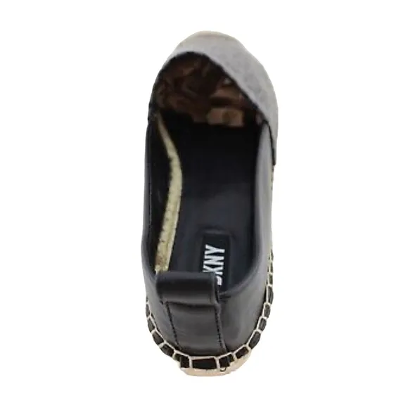 DKNY | Mali Espadrille Loafer Flats Black Charcoal Gray