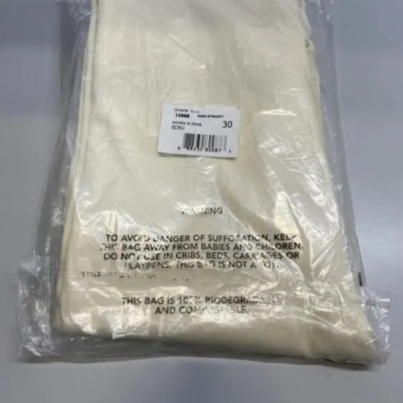 DL1961 Womens Jean Ecru White Size 30 Mara Straight Mid Rise Instasculpt Ankle