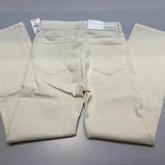 DL1961 Womens Jean Ecru White Size 30 Mara Straight Mid Rise Instasculpt Ankle