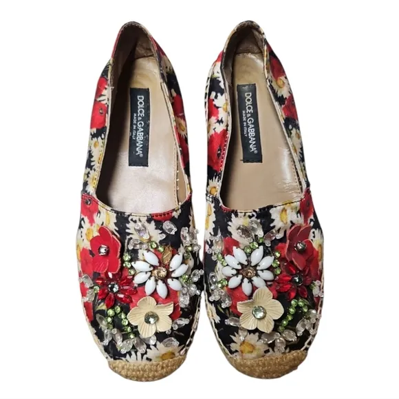 DOLCE &amp; GABBANA | Floral Espadrilles in Size EU 39 / US 9