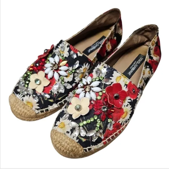 DOLCE &amp; GABBANA | Floral Espadrilles in Size EU 39 / US 9