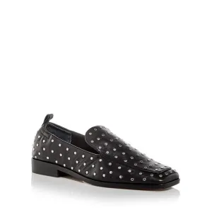 Dolce Vita 'Beny' Black Leather Studded Embellished Loafers Size 5