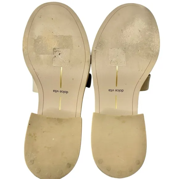 Dolce Vita Crinkle Patent leather yonder block heel loafers women’s 7.5 sesame