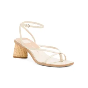 DOLCE VITA Ivory Made In Brazil Leather Banita Heeled Sandals