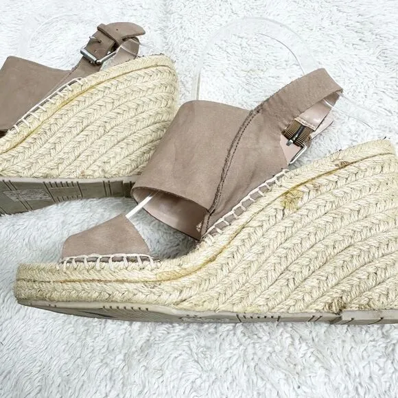 Dolce Vita Espadrilles Wedge Sandals Tan Strap Slingback Heels Size 9