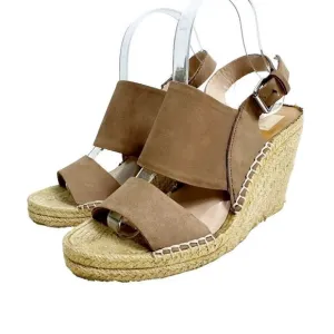 Dolce Vita Espadrilles Wedge Sandals Tan Strap Slingback Heels Size 9