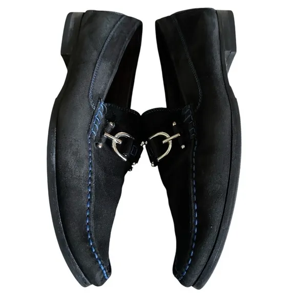 DONALD J. PLINER DACIO CONTRAST STITCH SUEDE LOAFER SIZE 10