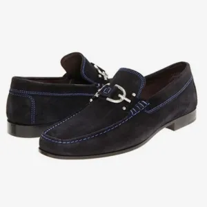 DONALD J. PLINER DACIO CONTRAST STITCH SUEDE LOAFER SIZE 10