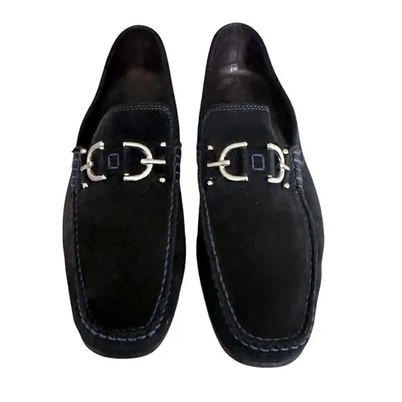 DONALD J. PLINER DACIO CONTRAST STITCH SUEDE LOAFER SIZE 10