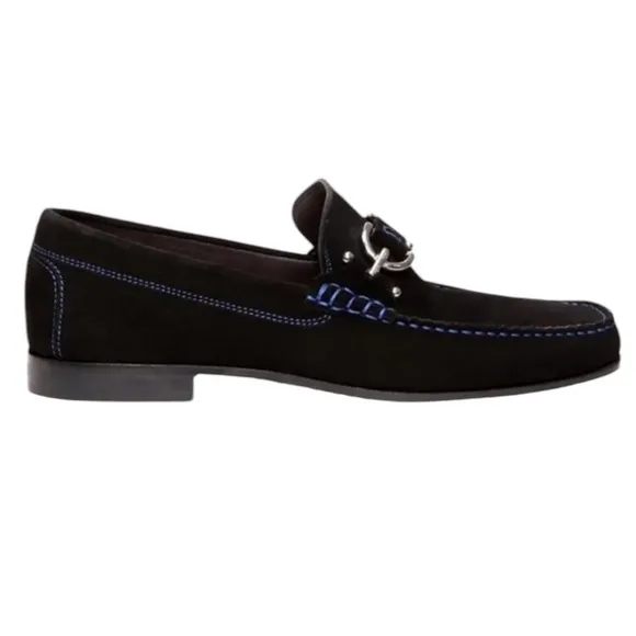 DONALD J. PLINER DACIO CONTRAST STITCH SUEDE LOAFER SIZE 10
