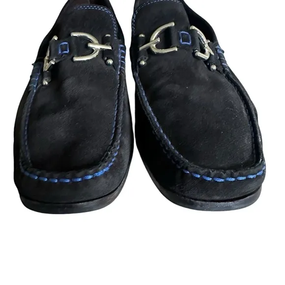 DONALD J. PLINER DACIO CONTRAST STITCH SUEDE LOAFER SIZE 10