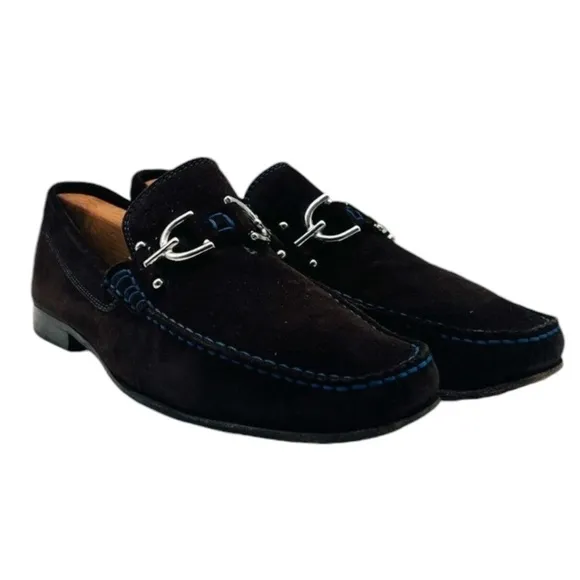 DONALD J. PLINER DACIO CONTRAST STITCH SUEDE LOAFER SIZE 10