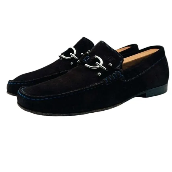 DONALD J. PLINER DACIO CONTRAST STITCH SUEDE LOAFER SIZE 10