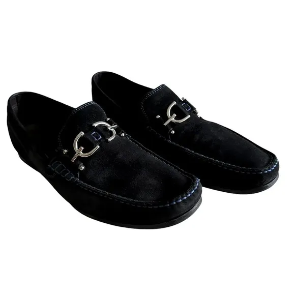 DONALD J. PLINER DACIO CONTRAST STITCH SUEDE LOAFER SIZE 10