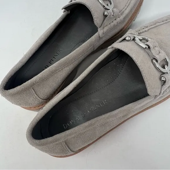 DONALD PLINER HELIO Suede Creeper Loafer Women’s Size 8.5 Chunky Light Taupe