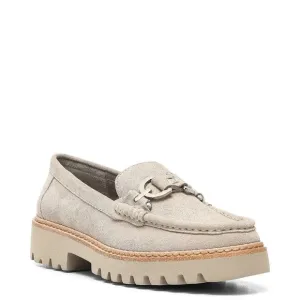 DONALD PLINER HELIO Suede Creeper Loafer Women’s Size 8.5 Chunky Light Taupe