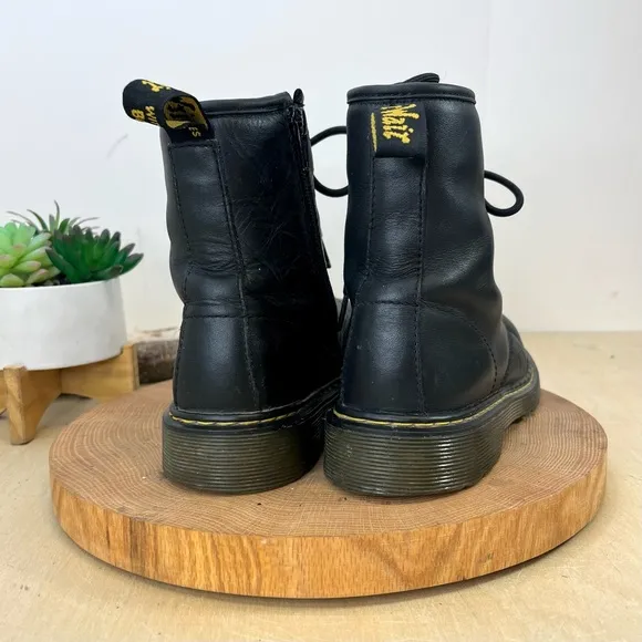 Dr Martens | 1460Y Black Leather Lace Up Boots Size 6