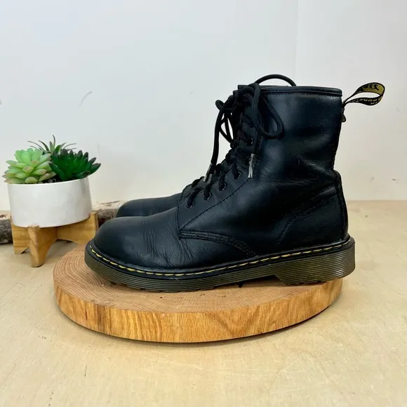 Dr Martens | 1460Y Black Leather Lace Up Boots Size 6