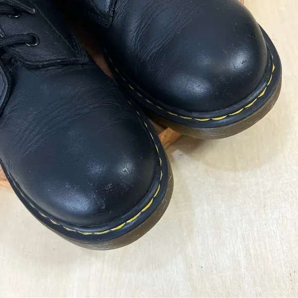 Dr Martens | 1460Y Black Leather Lace Up Boots Size 6
