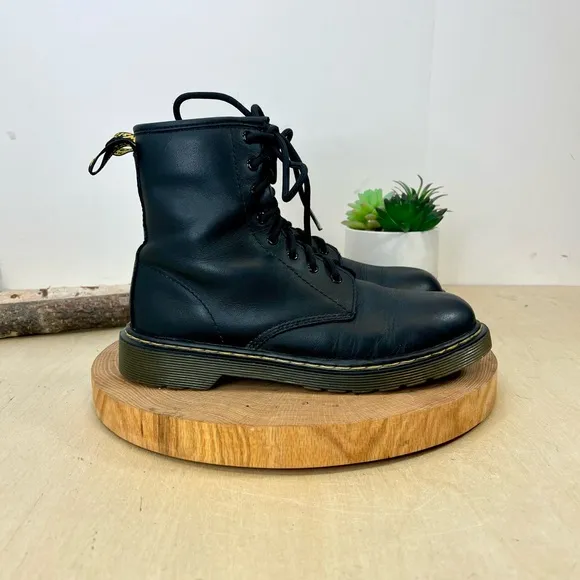 Dr Martens | 1460Y Black Leather Lace Up Boots Size 6