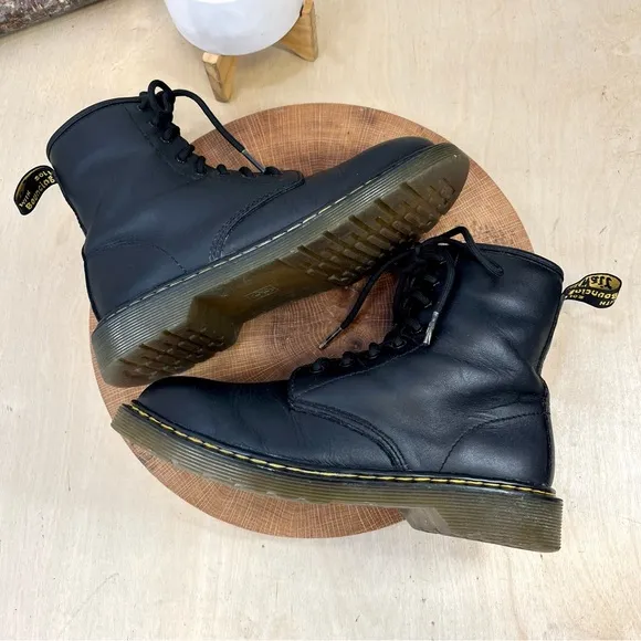 Dr Martens | 1460Y Black Leather Lace Up Boots Size 6