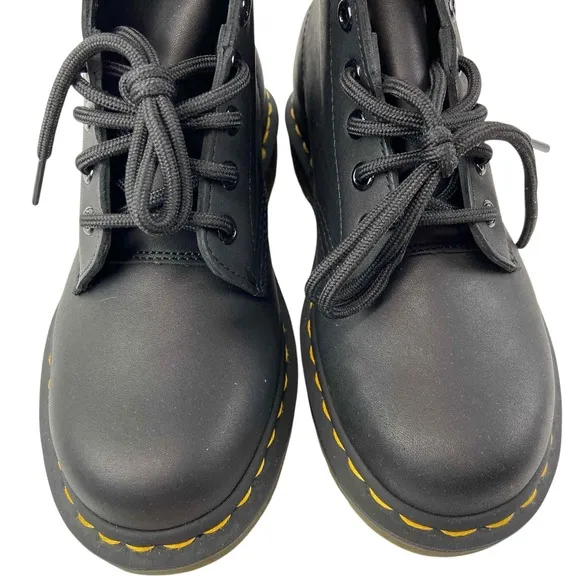 Dr Martens Mens Size 4 Womens 5 1460 Black Combat Boots Lace-Up Pull Tab