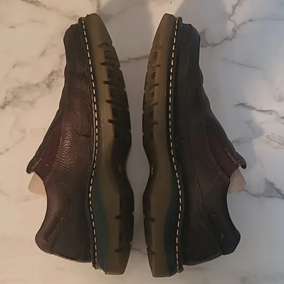 Dr Martens Orson Men's 10 Brown Leather Slip-On Loafers Shoes Slip Oil Resistant