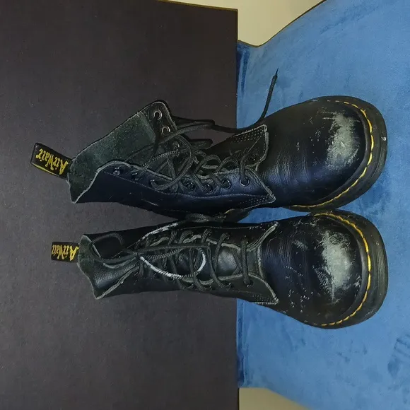 Dr. Martens Pascal Distressed Black Boots