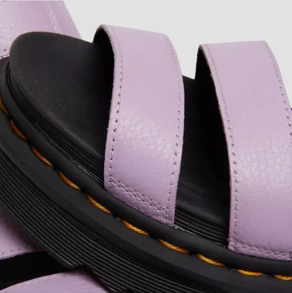 Dr. Martens Women's 9 Blaire Pisa Leather Strap Sandals Lilac