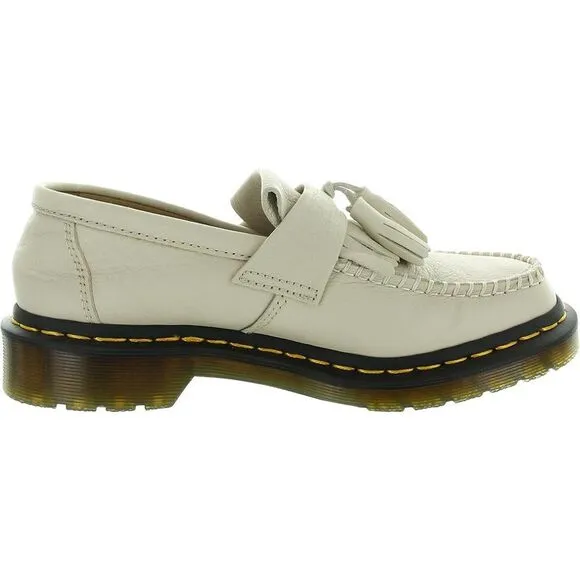 Dr. Martens Womens Adrian Beige Embellished Leather Loafers New
