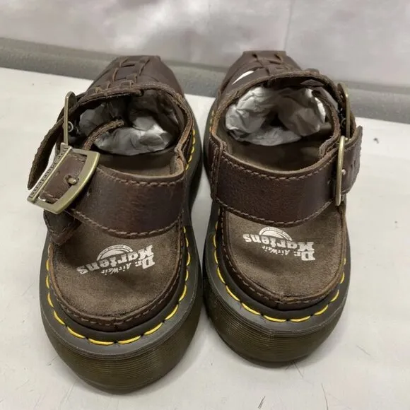 Dr. Martens Wrenlie Grizzly Fisherman Sandals Women’s Dark Brown Leather