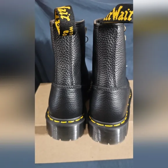 Dr Martens 1460 Bex Fleece-Lined Leather Black Boots Mens Size 10 New No Box