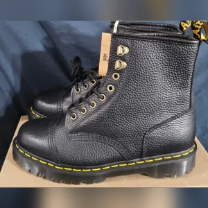 Dr Martens 1460 Bex Fleece-Lined Leather Black Boots Mens Size 10 New No Box