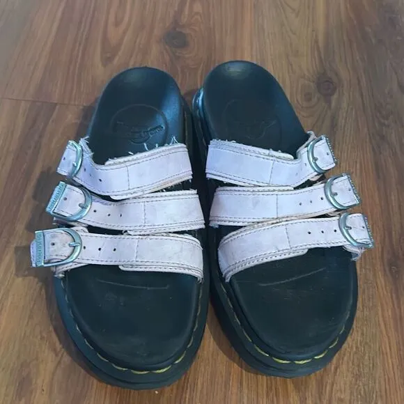 Dr. Martens pink strap sandals slides 6
