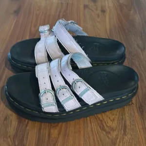 Dr. Martens pink strap sandals slides 6