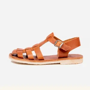 DUCKFEET Rinkobing Brown Tan Leather Sandals Size 42 EU/11 US New