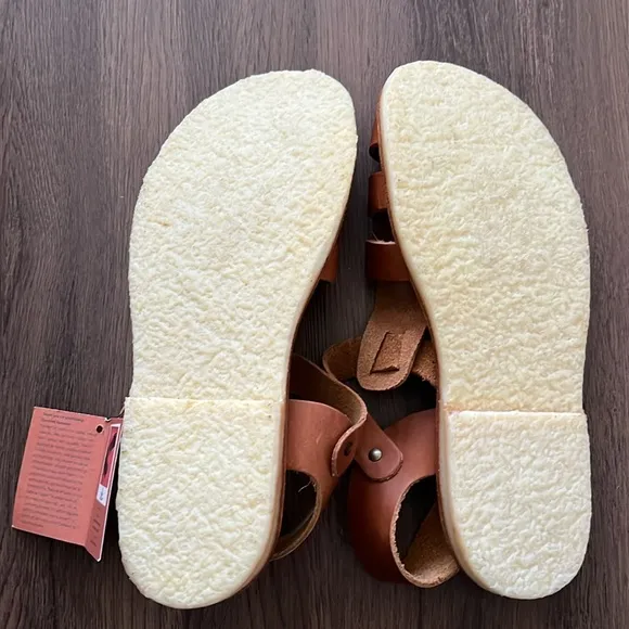 DUCKFEET Rinkobing Brown Tan Leather Sandals Size 42 EU/11 US New