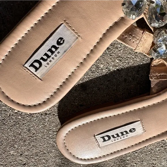 Dune London 'Kacey' Sandals With Crystal Flowers Size 41/US 11