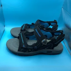 Dunlop mens strap sandals black blue size 8