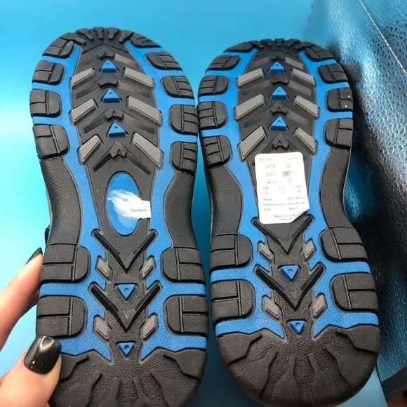 Dunlop mens strap sandals black blue size 8