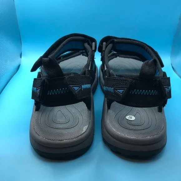 Dunlop mens strap sandals black blue size 8