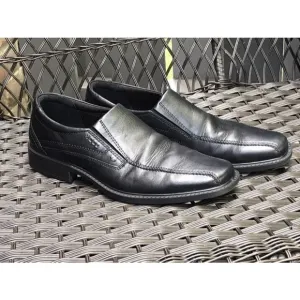 ECCO Men New Jersey Slip On loafers leather Black 43 Us 9 9.5 Shoes Dress