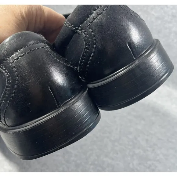 Ecco New Jersey Loafers Mens Size 7/7.5 Slip On Dress Shoes Black Leather 41 EU