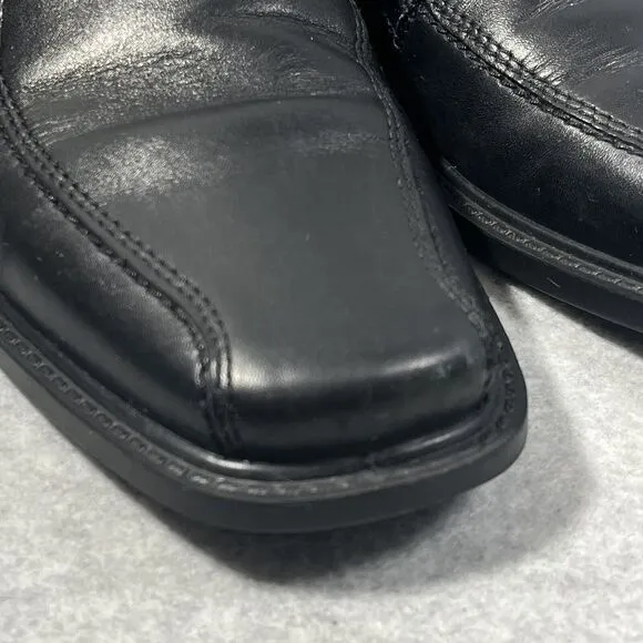 Ecco New Jersey Loafers Mens Size 7/7.5 Slip On Dress Shoes Black Leather 41 EU