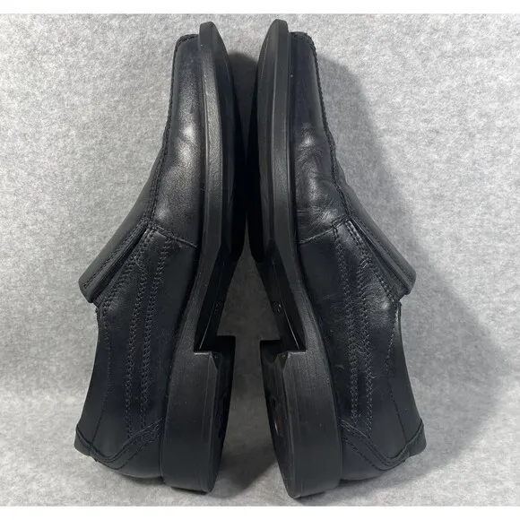 Ecco New Jersey Loafers Mens Size 7/7.5 Slip On Dress Shoes Black Leather 41 EU