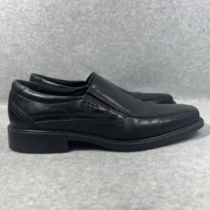 Ecco New Jersey Loafers Mens Size 7/7.5 Slip On Dress Shoes Black Leather 41 EU