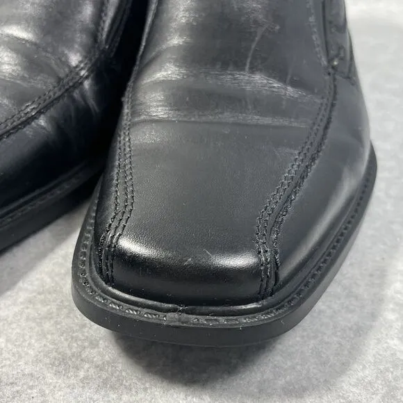 Ecco New Jersey Loafers Mens Size 7/7.5 Slip On Dress Shoes Black Leather 41 EU