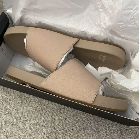 EILEEN FISHER Motion Sandal Size 7 Khaki Brown NEW Casual Comfort Modern Thong